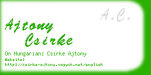 ajtony csirke business card